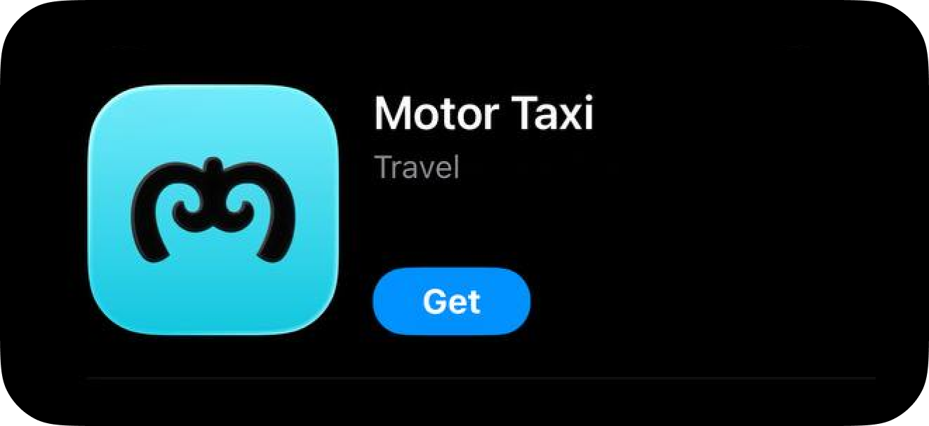 Карточка MotorTaxi в App Store